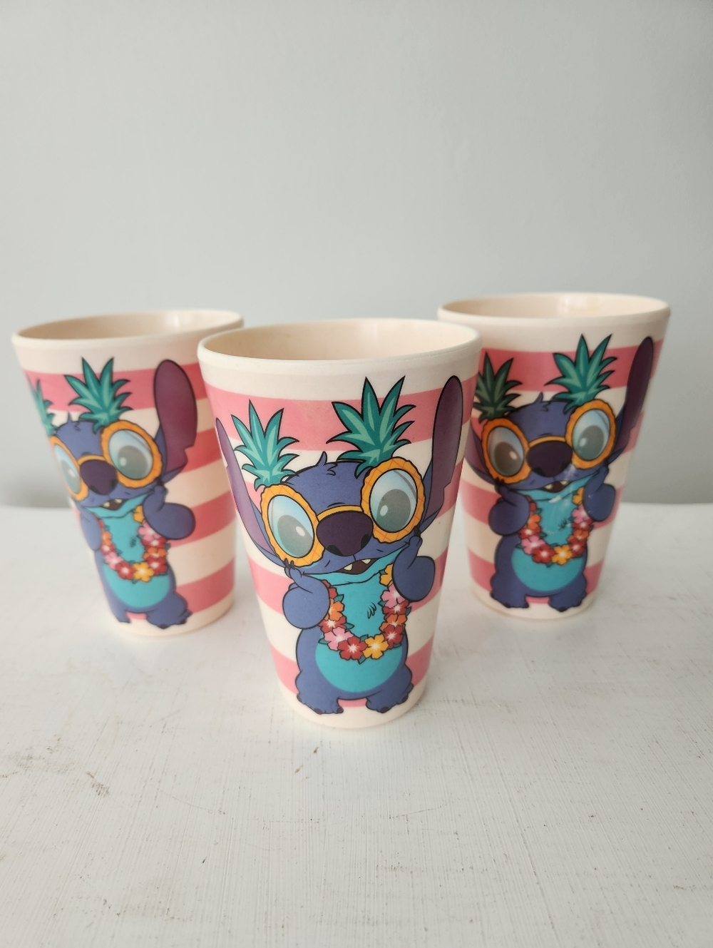 Set Of 3 Disney Stitch Bamboo 5" Cups